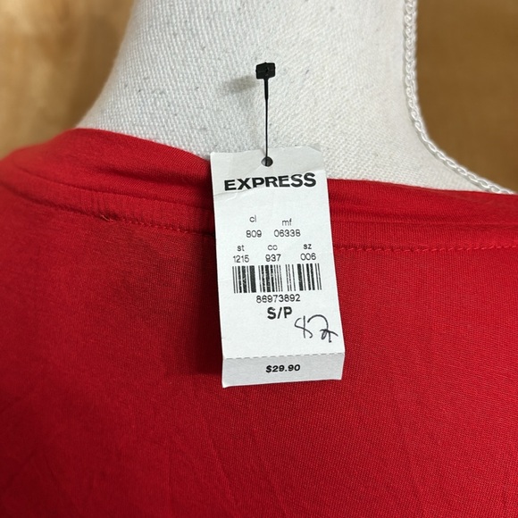 NWT Express Red Let Sparks Fly Soft Shirt Size S - Picture 4 of 12